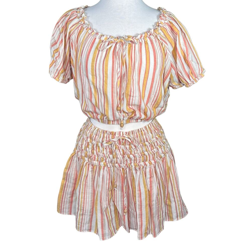 TALULAH Multicolor Striped Skirt Set